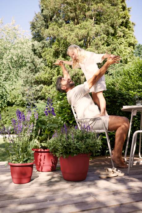 amiga rond 47cm rouge théâtre